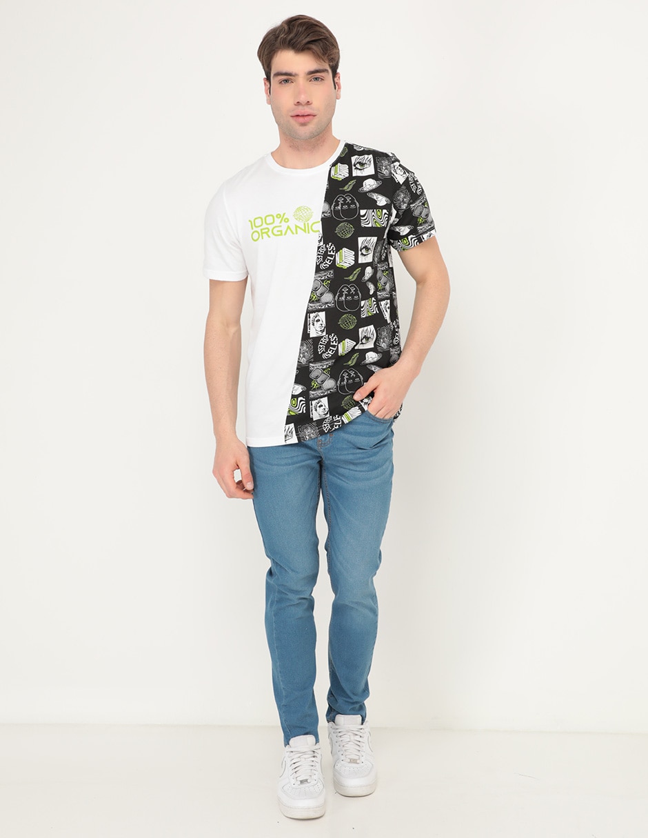 Jeans slim lavado sand blast para hombre 9