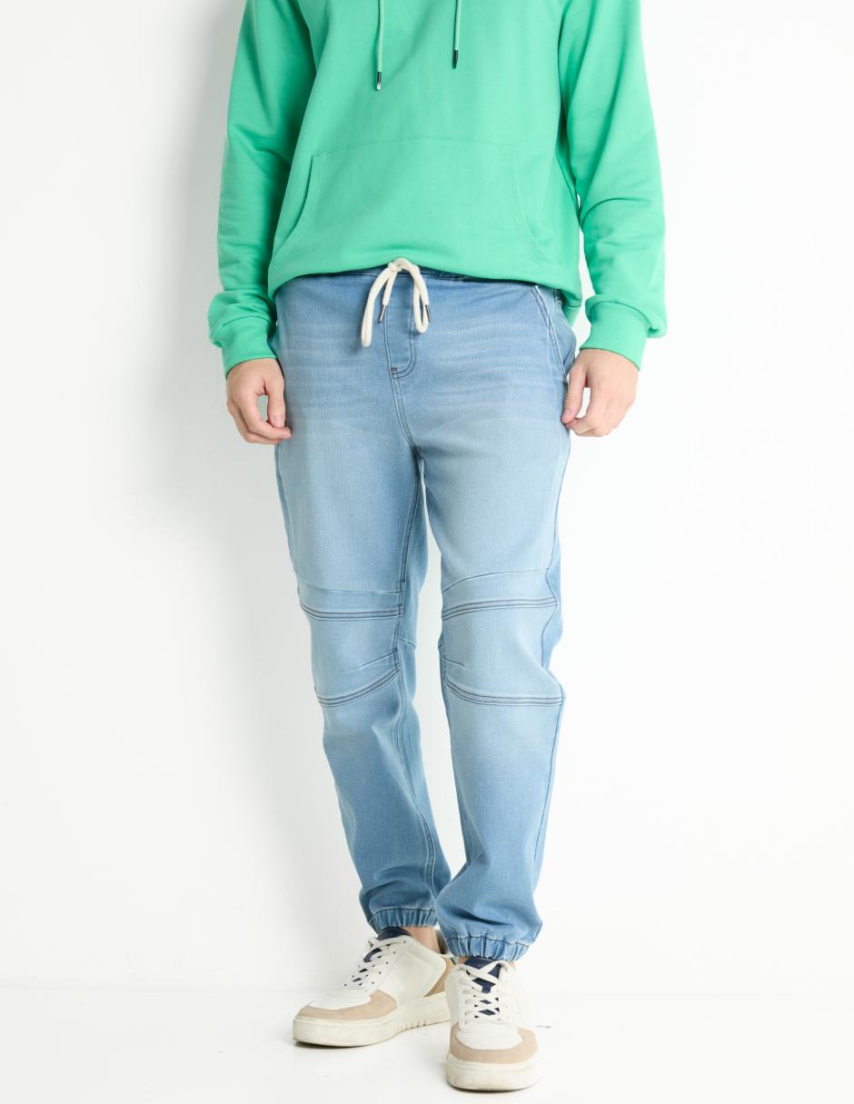 Jeans baggy lavado claro para hombre 1