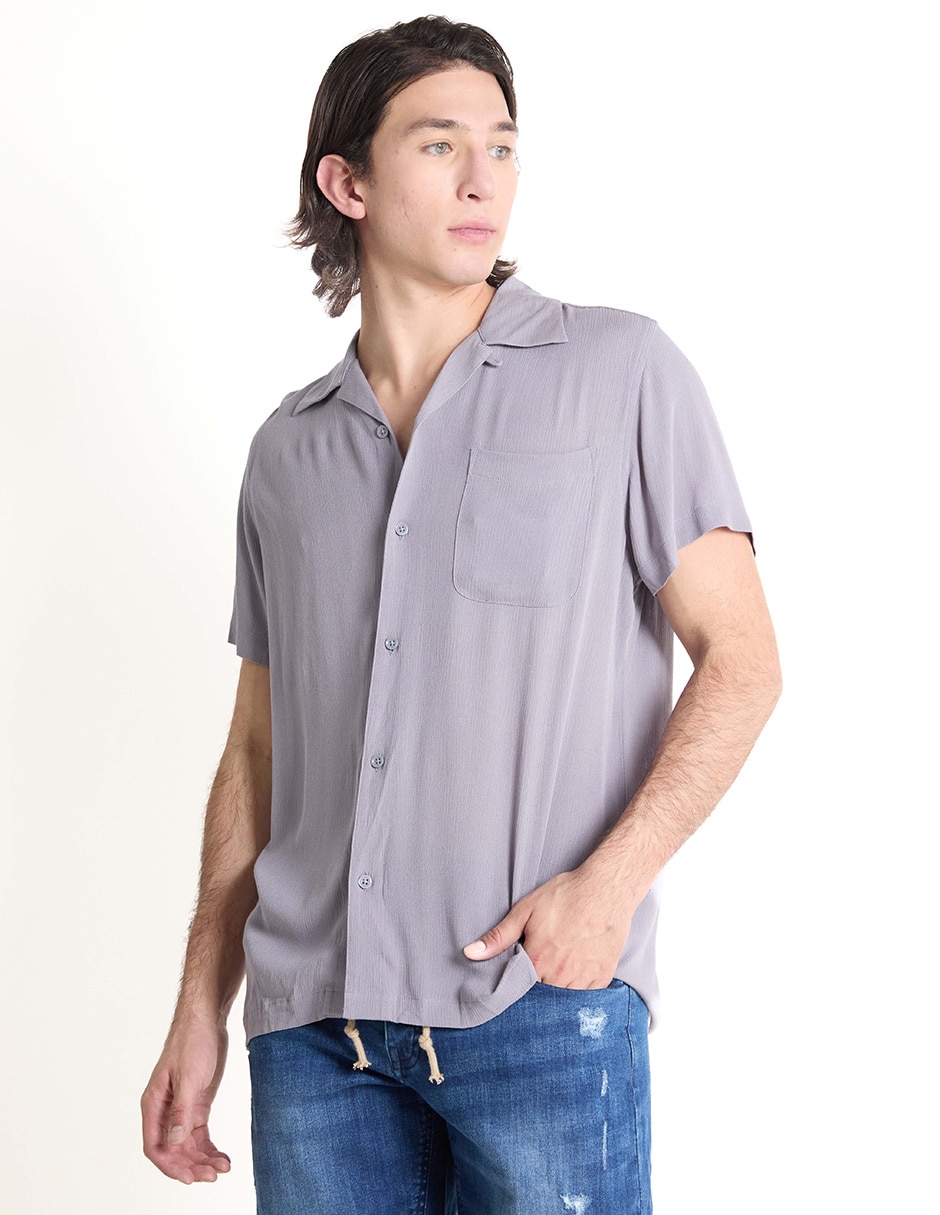 Camisa casual manga corta para hombre