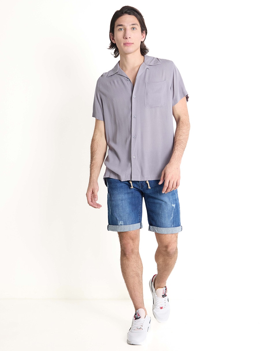 Camisa casual manga corta para hombre 3