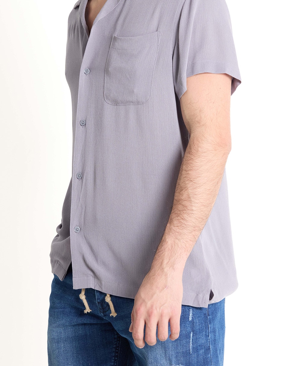 Camisa casual manga corta para hombre 4
