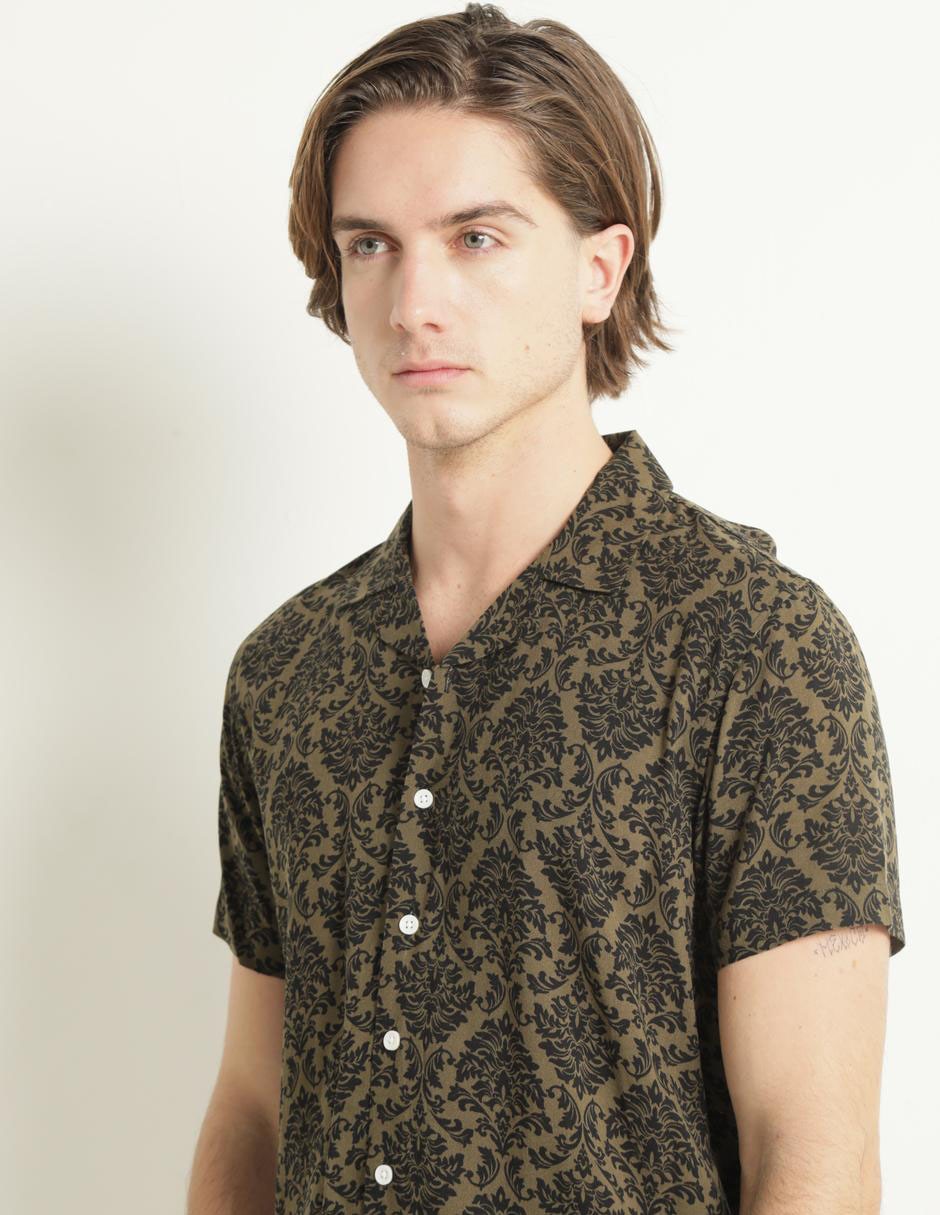Camisa casual manga corta para hombre