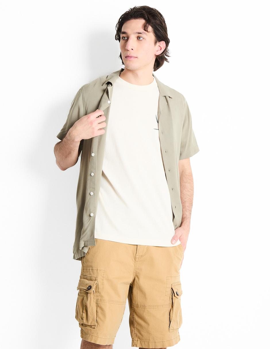 Camisa casual manga corta para hombre