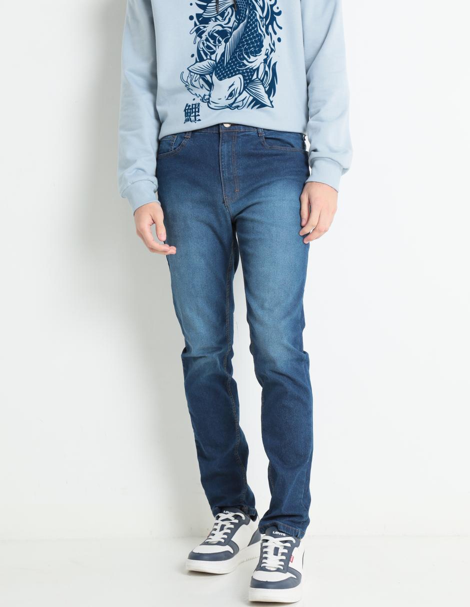 Jeans slim deslavado para hombre