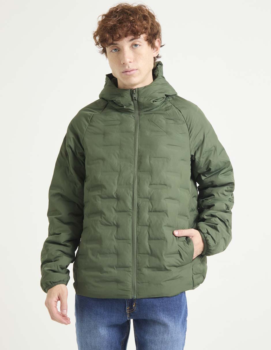 Chamarra acolchada con bolsillos para hombre Chamarra acolchada con bolsillos para hombre