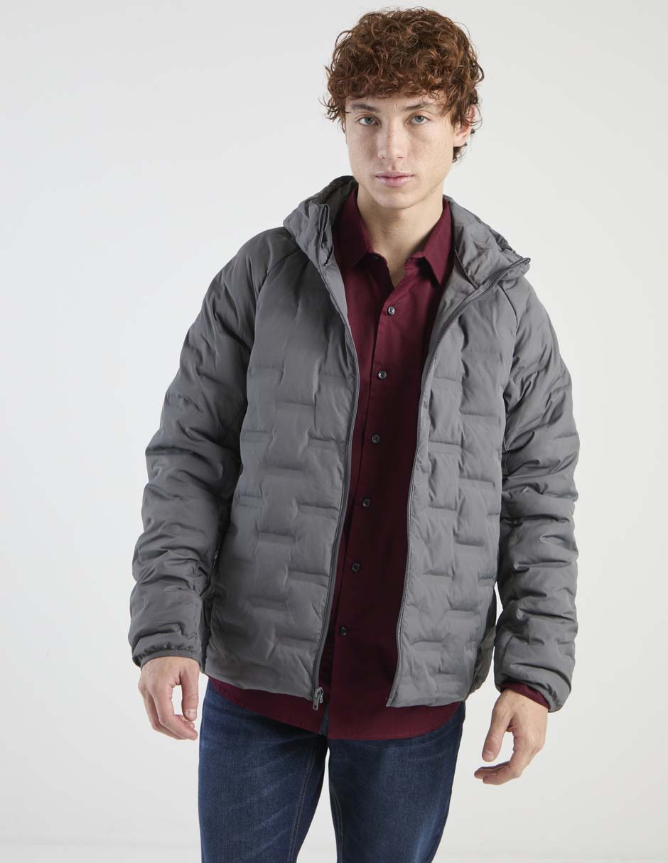 Chamarra acolchada con bolsillos para hombre 1
