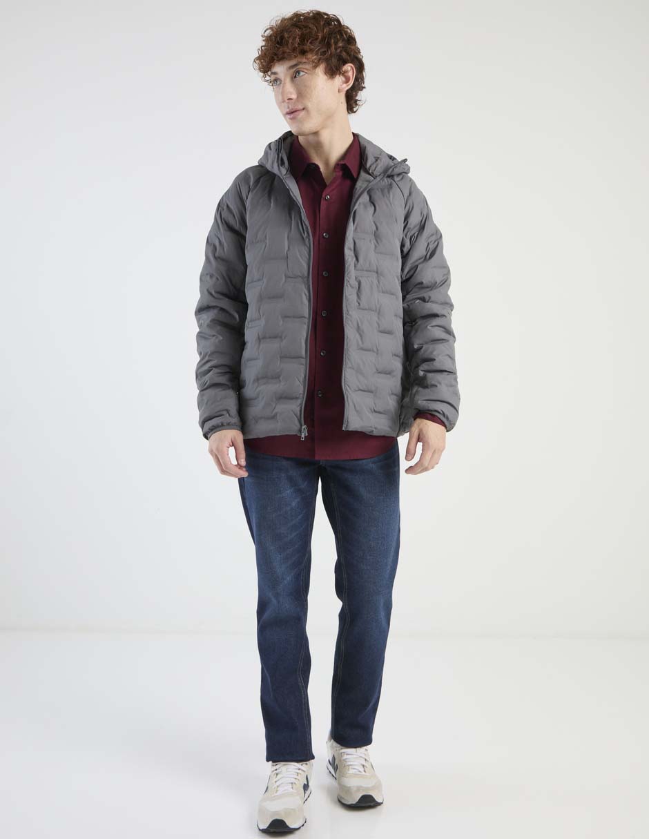 Chamarra acolchada con bolsillos para hombre 3