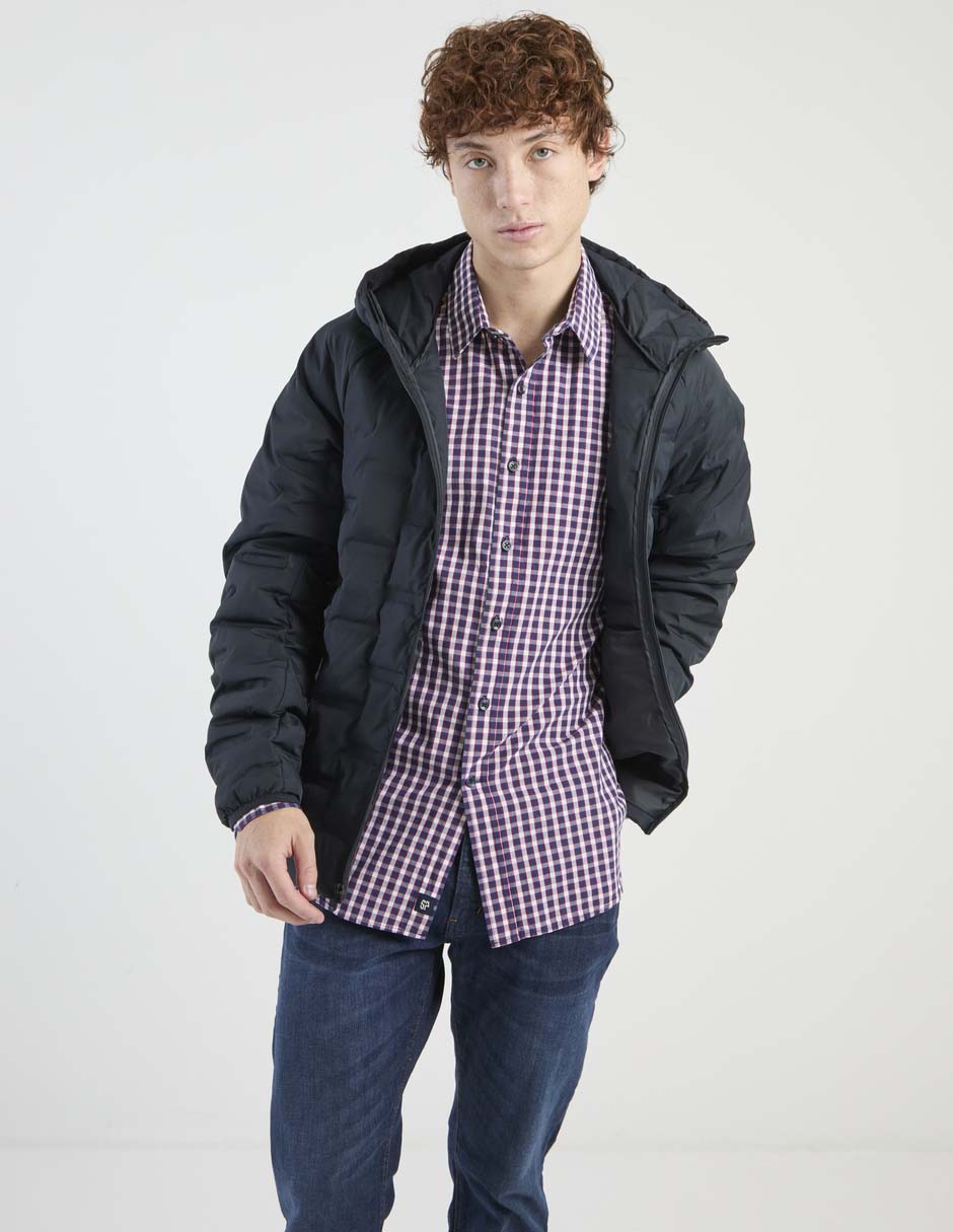 Chamarra acolchada con bolsillos para hombre Chamarra acolchada con bolsillos para hombre