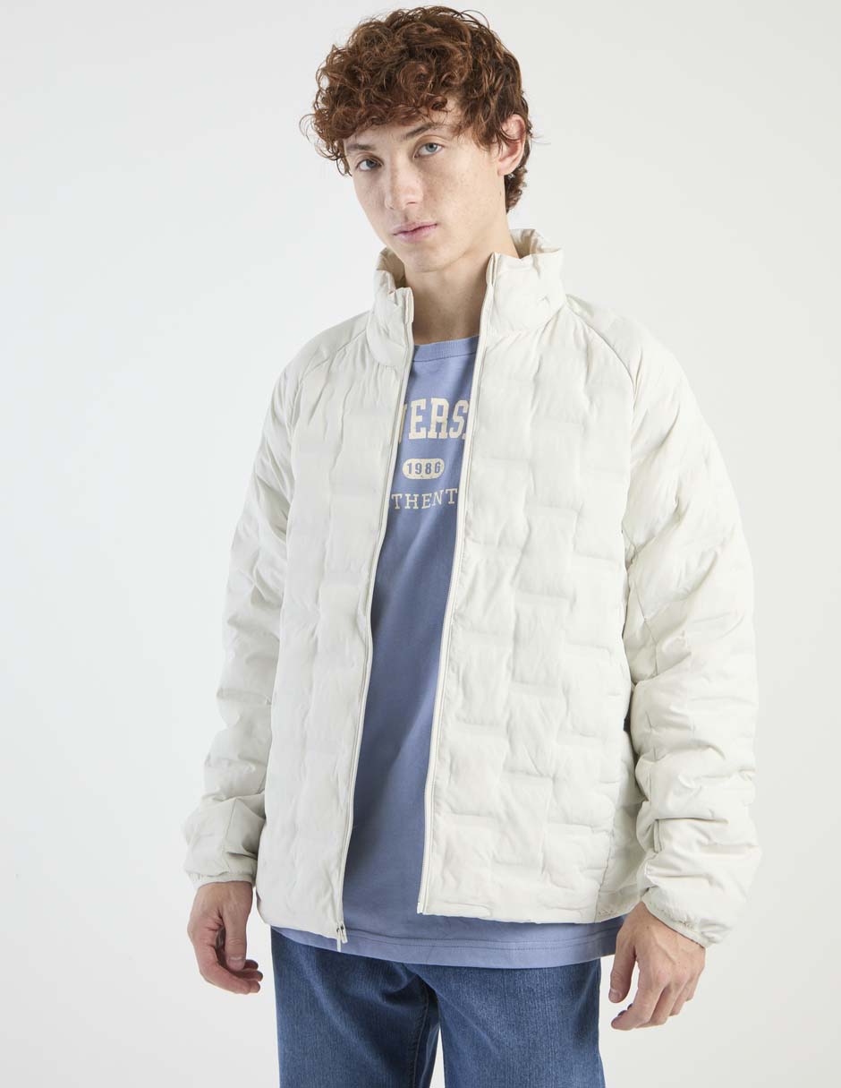 Chamarra acolchada con bolsillos para hombre Chamarra acolchada con bolsillos para hombre