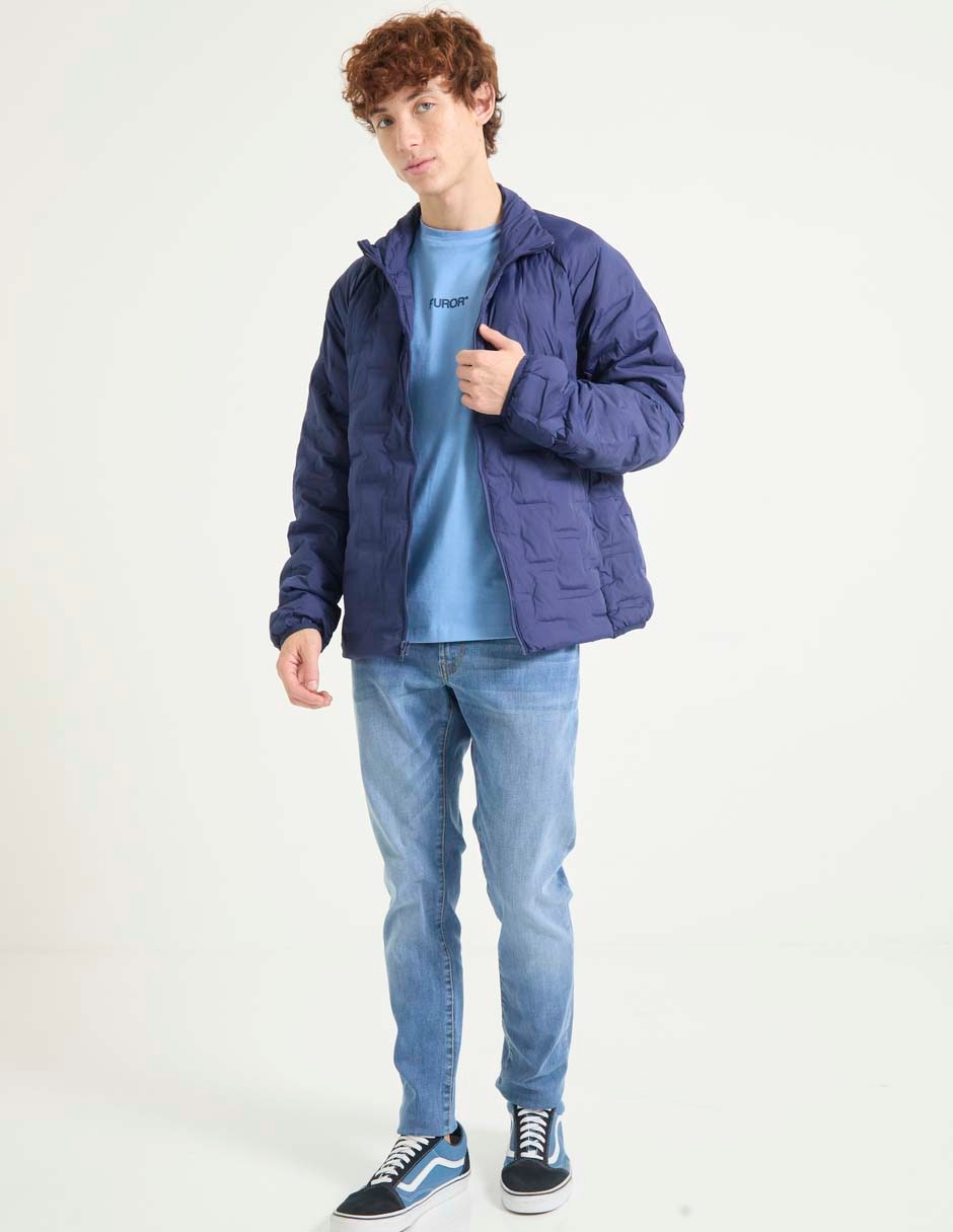 Chamarra acolchada con bolsillos para hombre 3