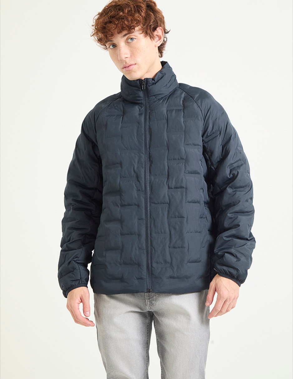Chamarra acolchada con bolsillos para hombre