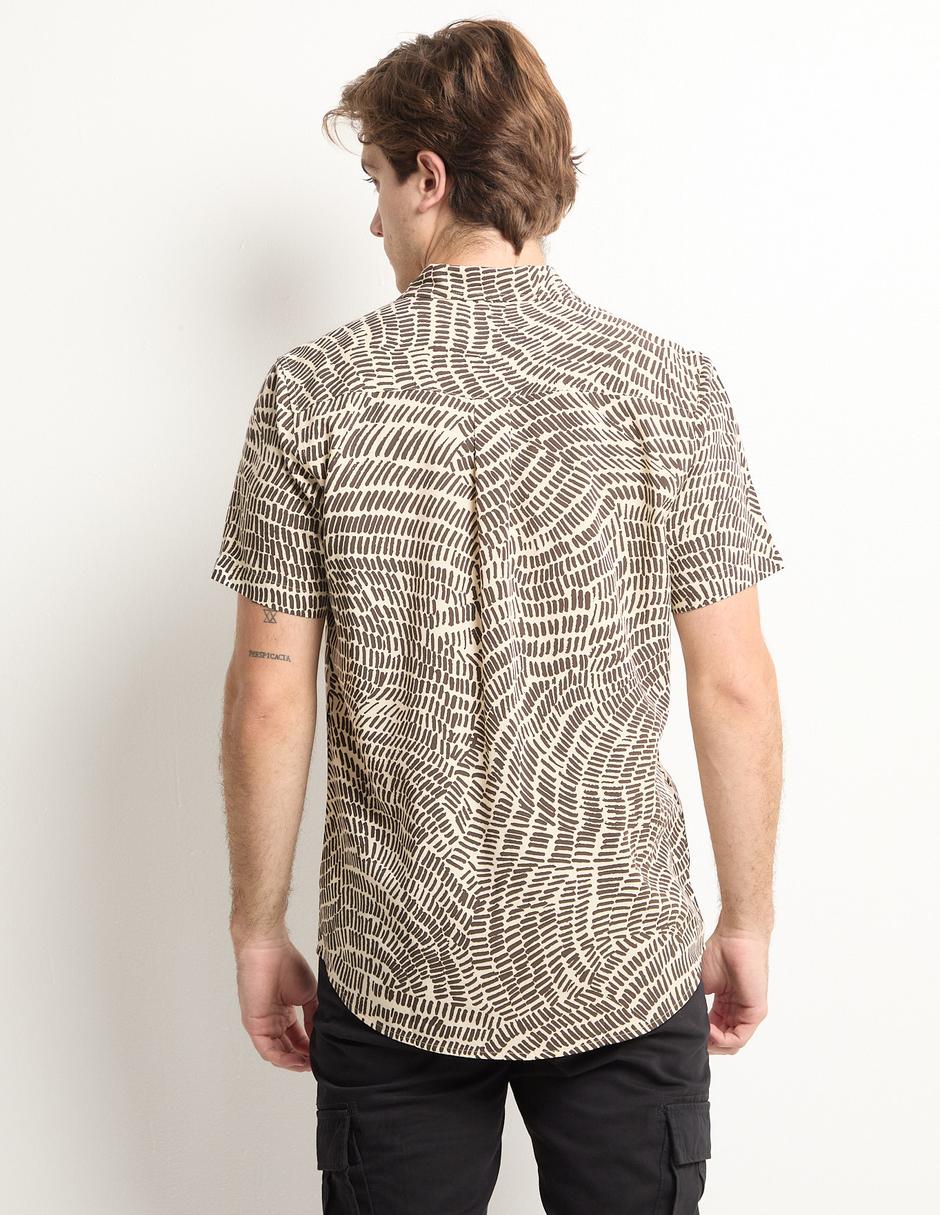 Camisa casual de algodón manga corta para hombre 4