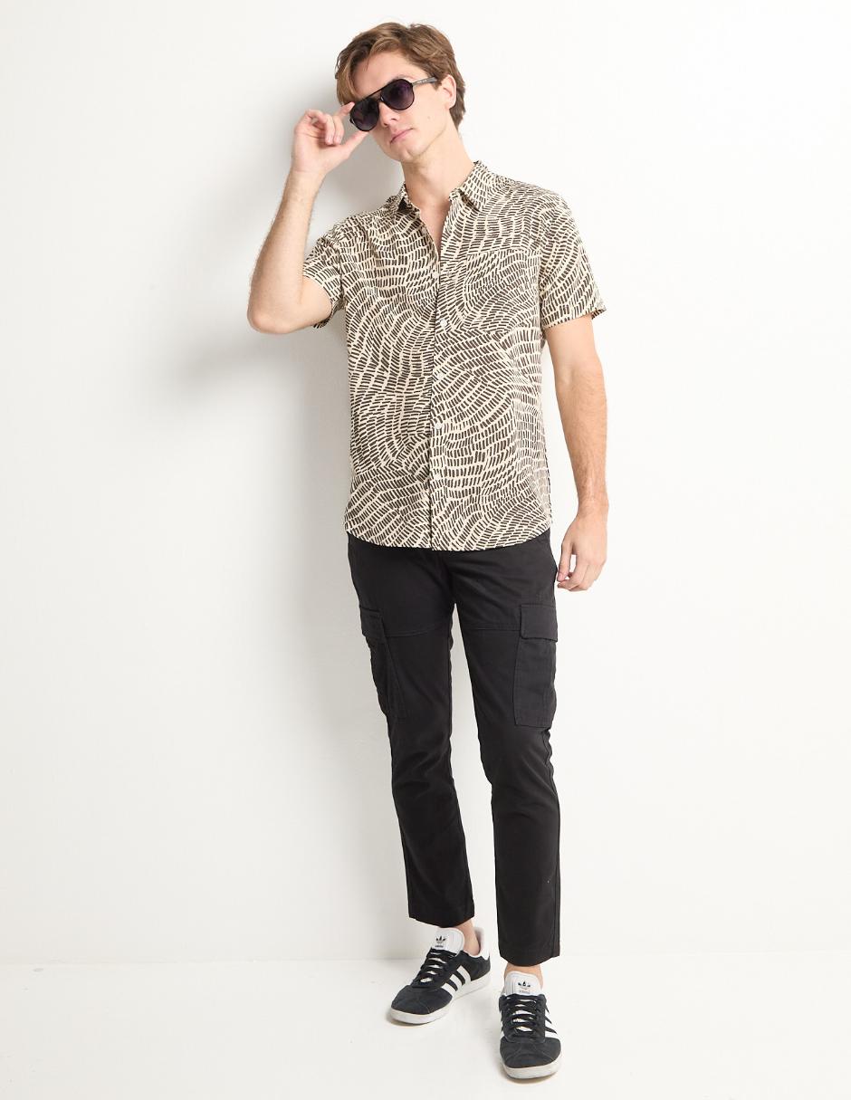 Camisa casual de algodón manga corta para hombre 3
