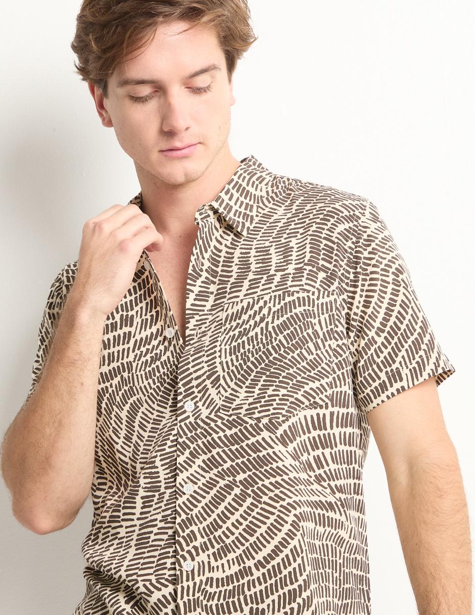 Camisa casual de algodón manga corta para hombre 2