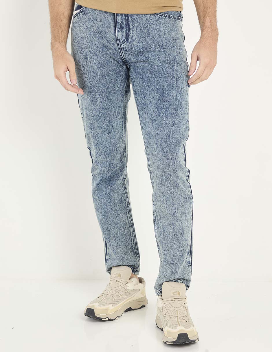Jeans straight lavado bitono para hombre