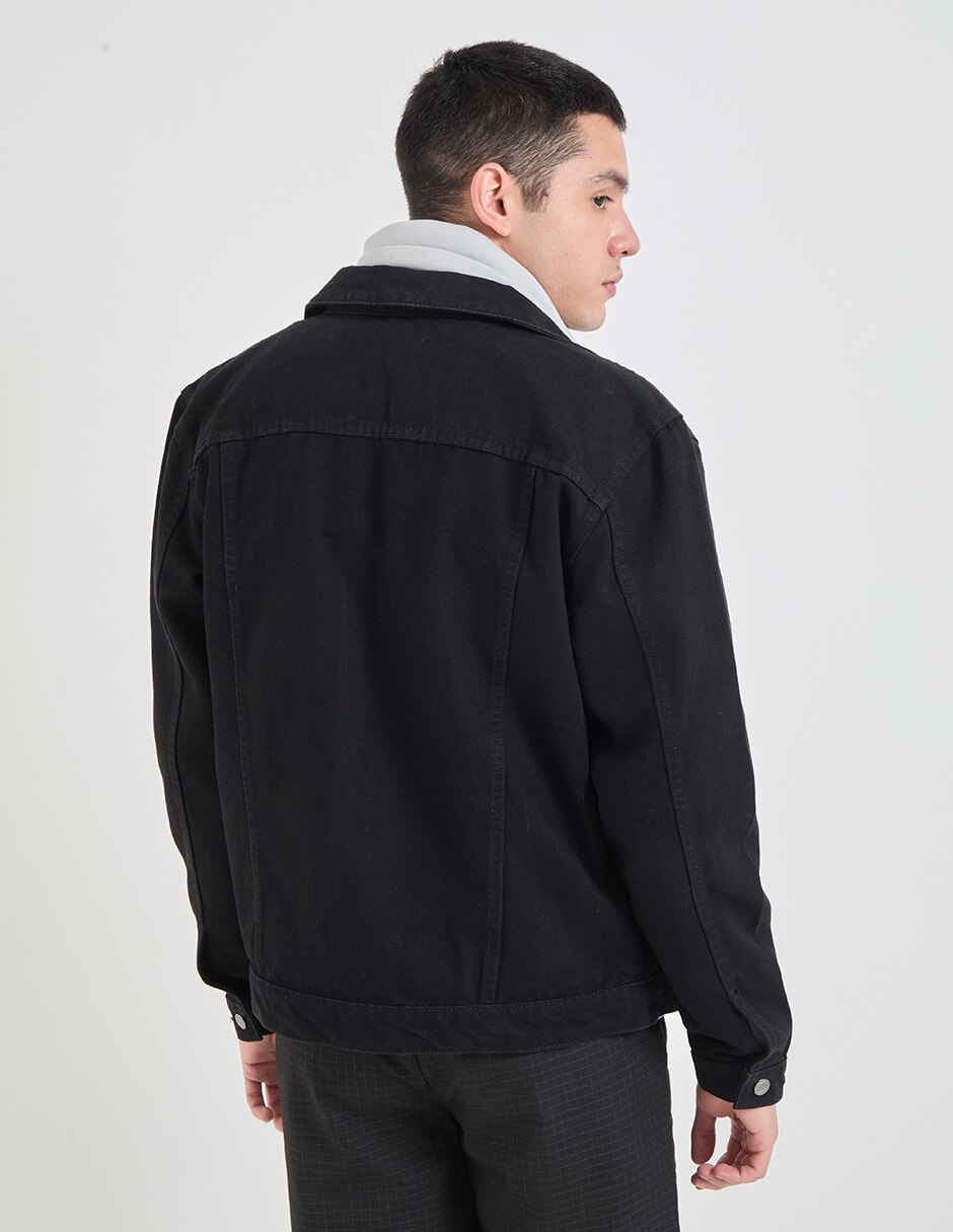 Chamarra denim de mezclilla con bolsillos para hombre 4