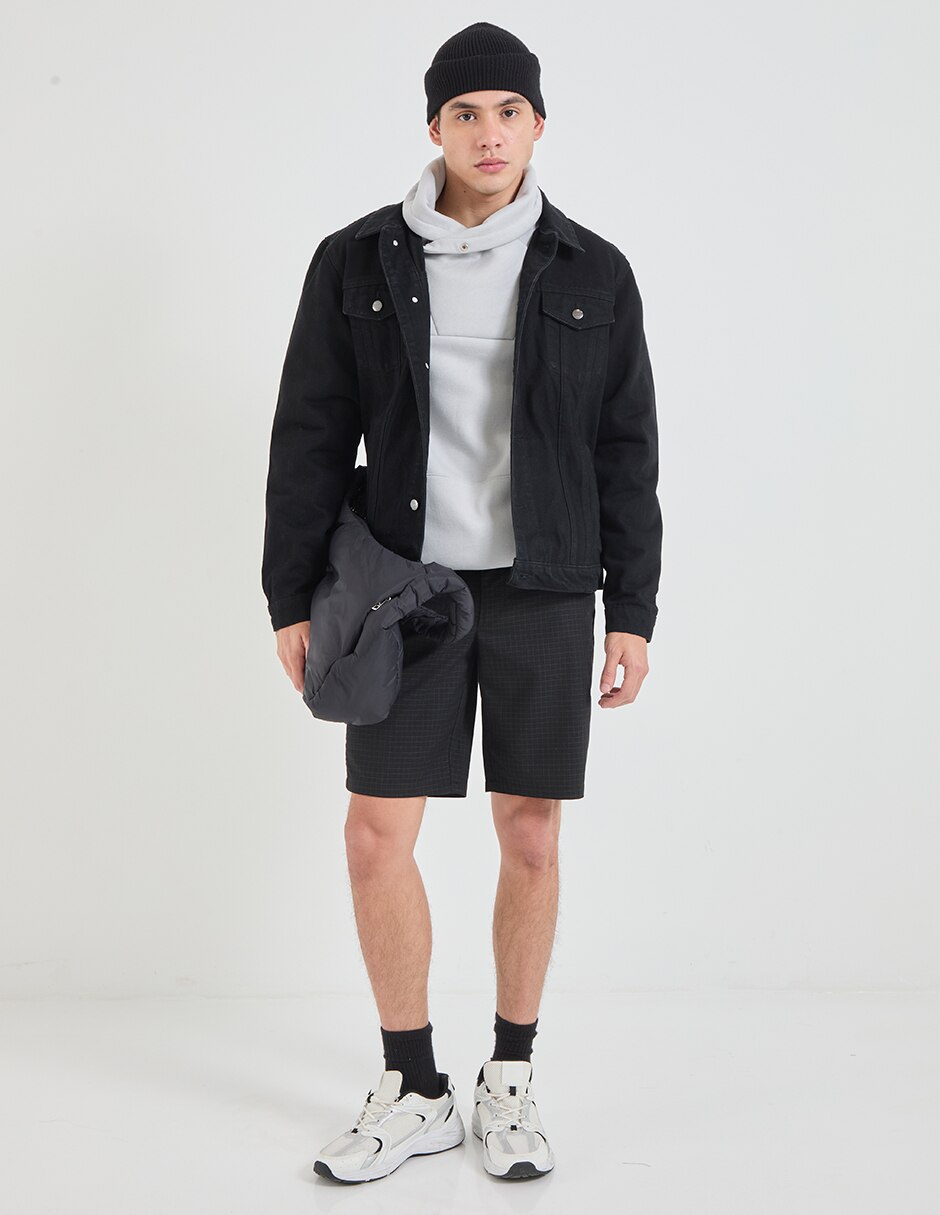 Chamarra denim de mezclilla con bolsillos para hombre 3