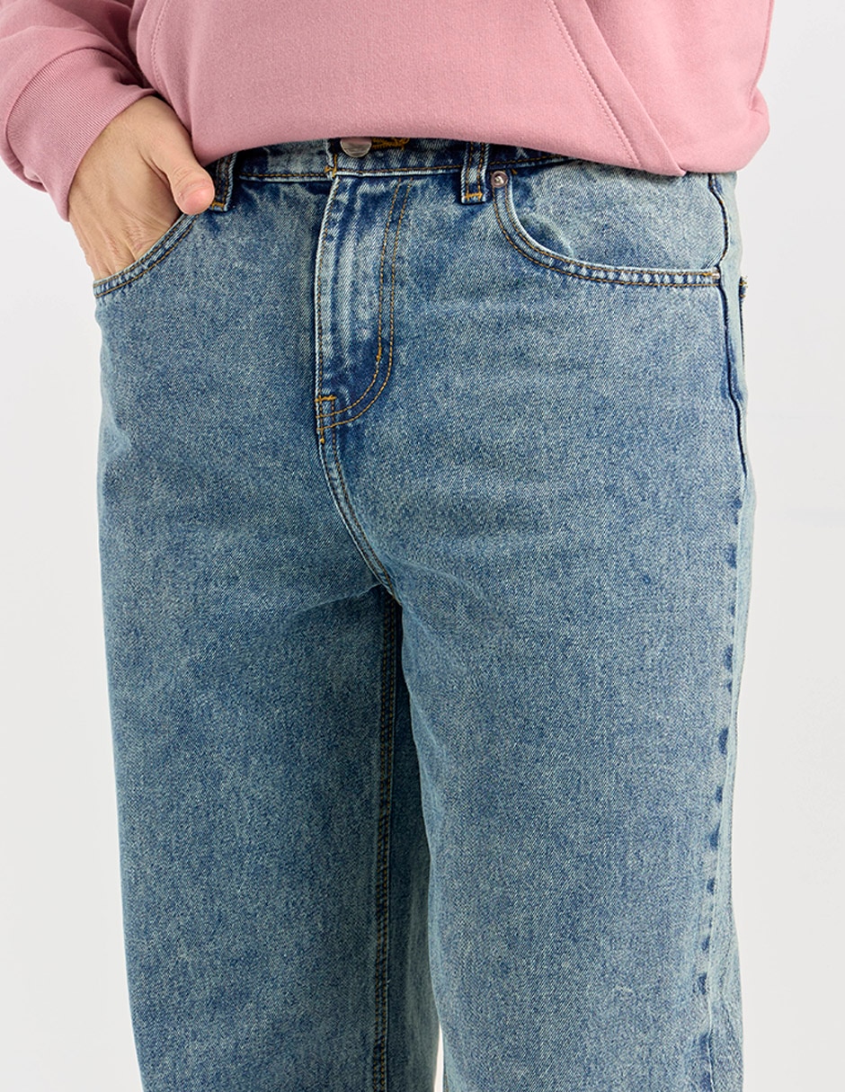 Jeans straight Non Stop lavado stone wash para hombre