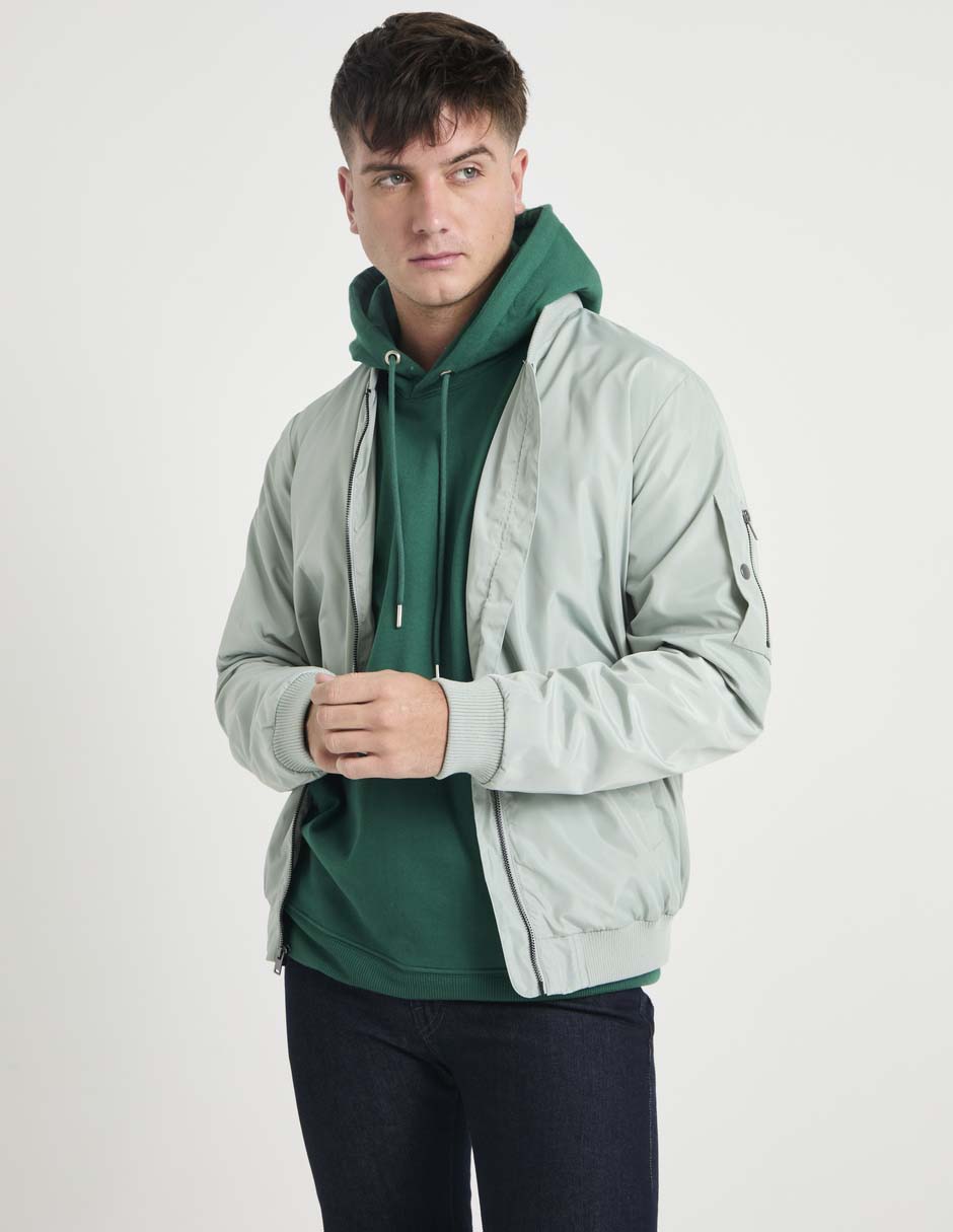 Chamarra bomber con bolsillos para hombre Chamarra bomber con bolsillos para hombre
