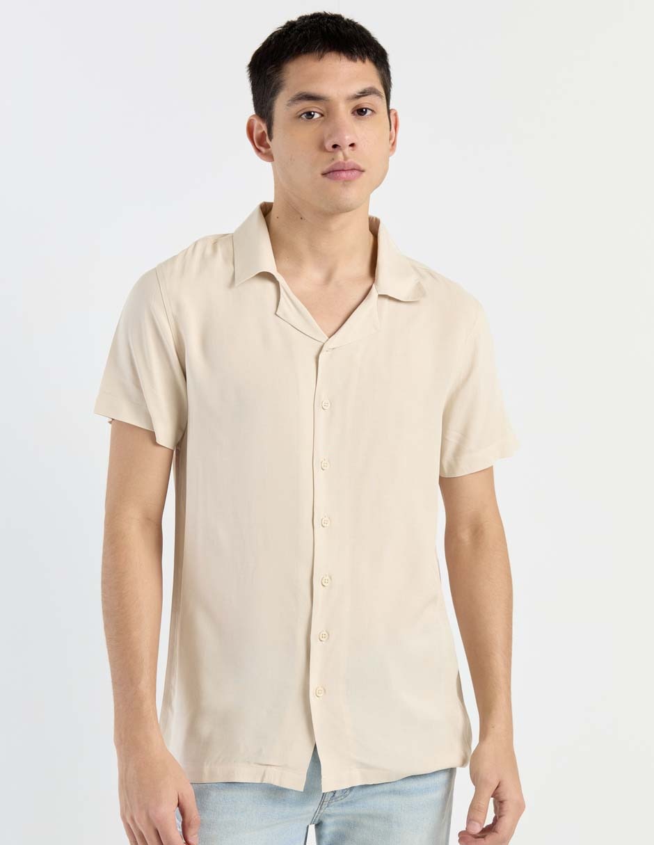 Camisa casual Nop Stop de algodón manga corta para hombre Camisa casual Nop Stop de algodón manga corta para hombre