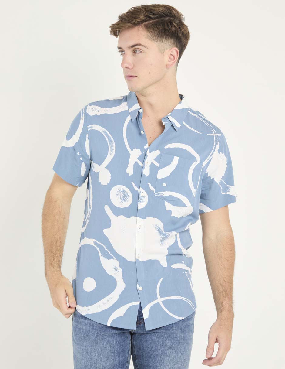 Camisa casual manga corta para hombre 1