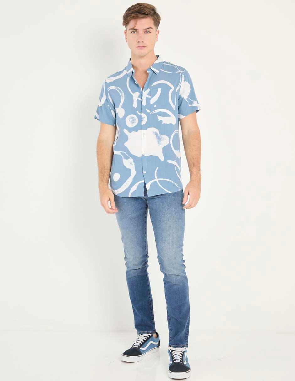 Camisa casual manga corta para hombre 6