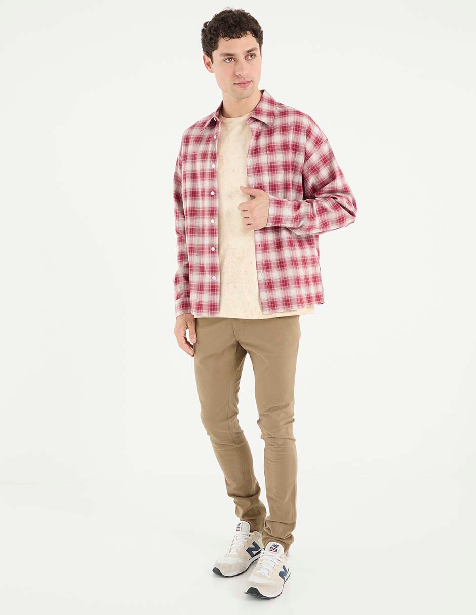 Camisa casual manga larga para hombre 3