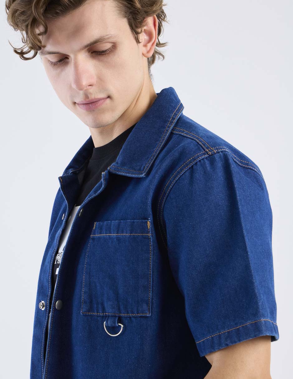 Sobrecamisa casual Non Stop de algodón manga corta para hombre