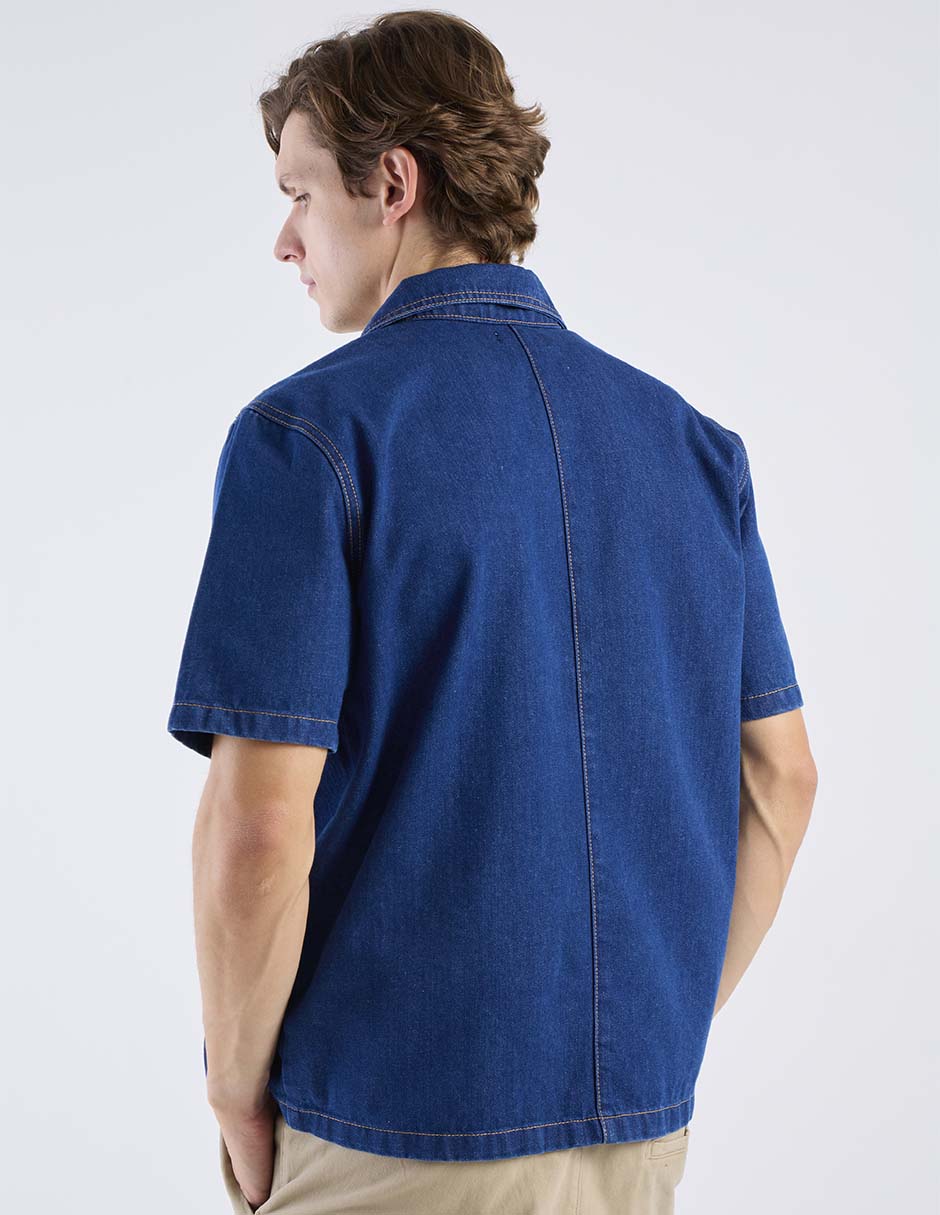 Sobrecamisa casual Non Stop de algodón manga corta para hombre
