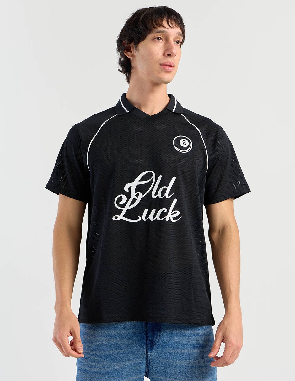 Playera cuello camisero para hombre