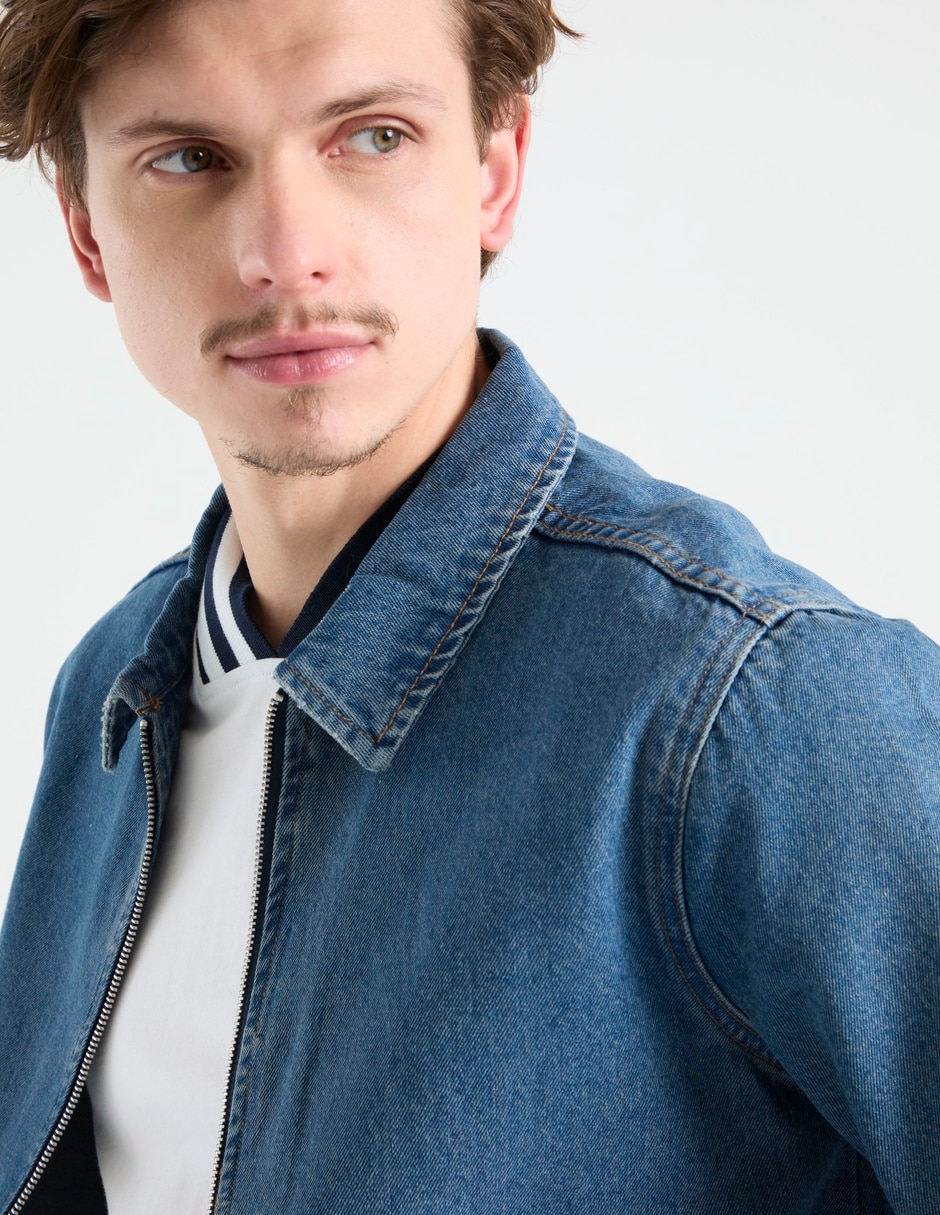 Chamarra bomber Non Stop de mezclilla con bolsillos para hombre