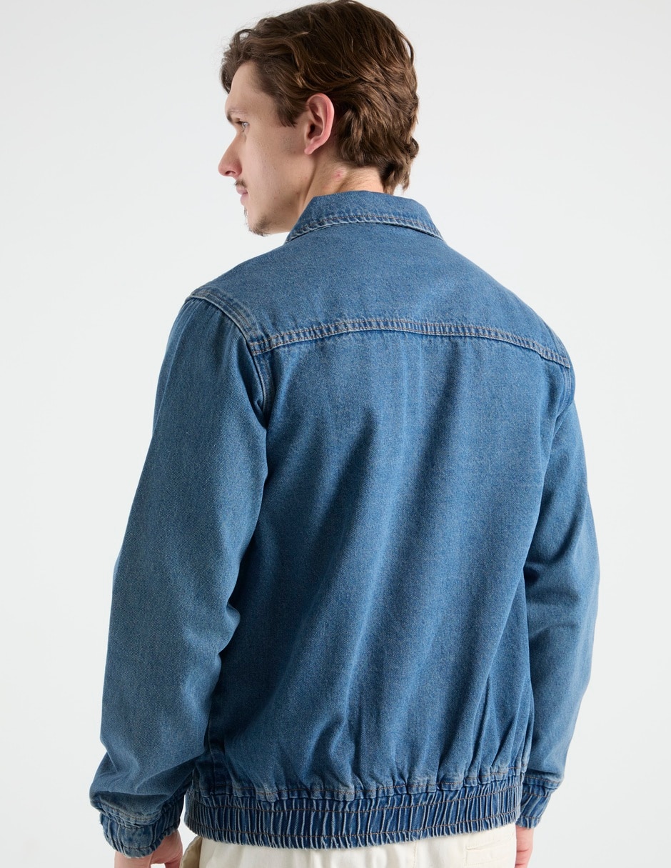 Chamarra bomber Non Stop de mezclilla con bolsillos para hombre