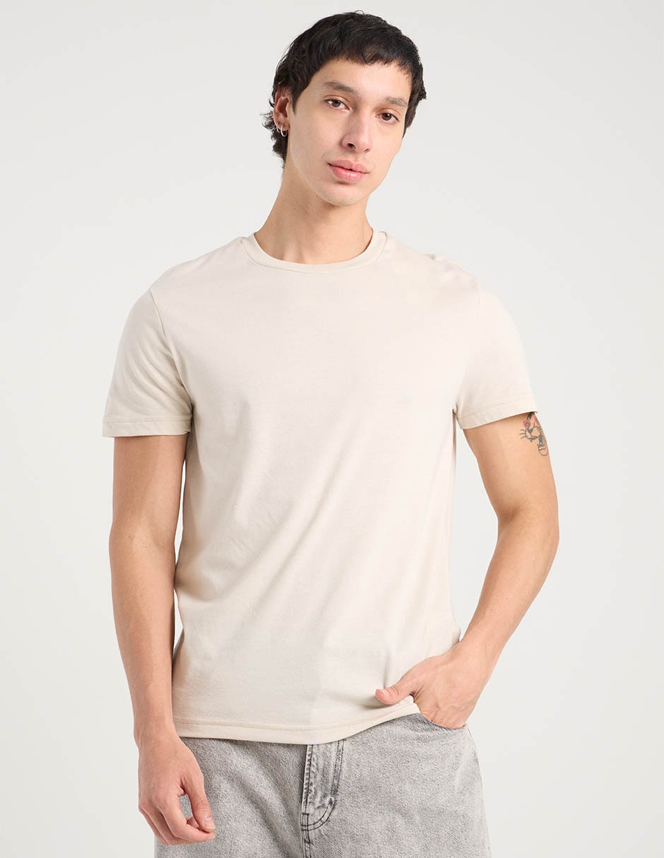 Playera cuello redondo para hombre