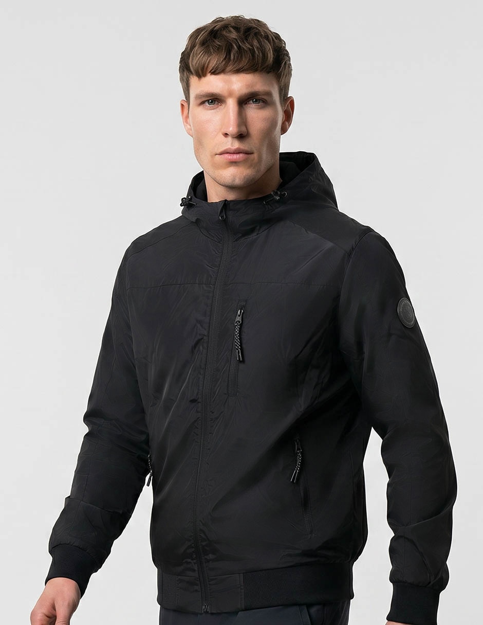Chamarra casual con capucha para hombre Chamarra casual con capucha para hombre