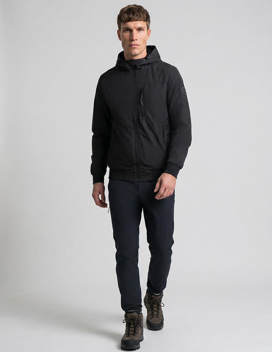 Chamarra casual con capucha para hombre 3