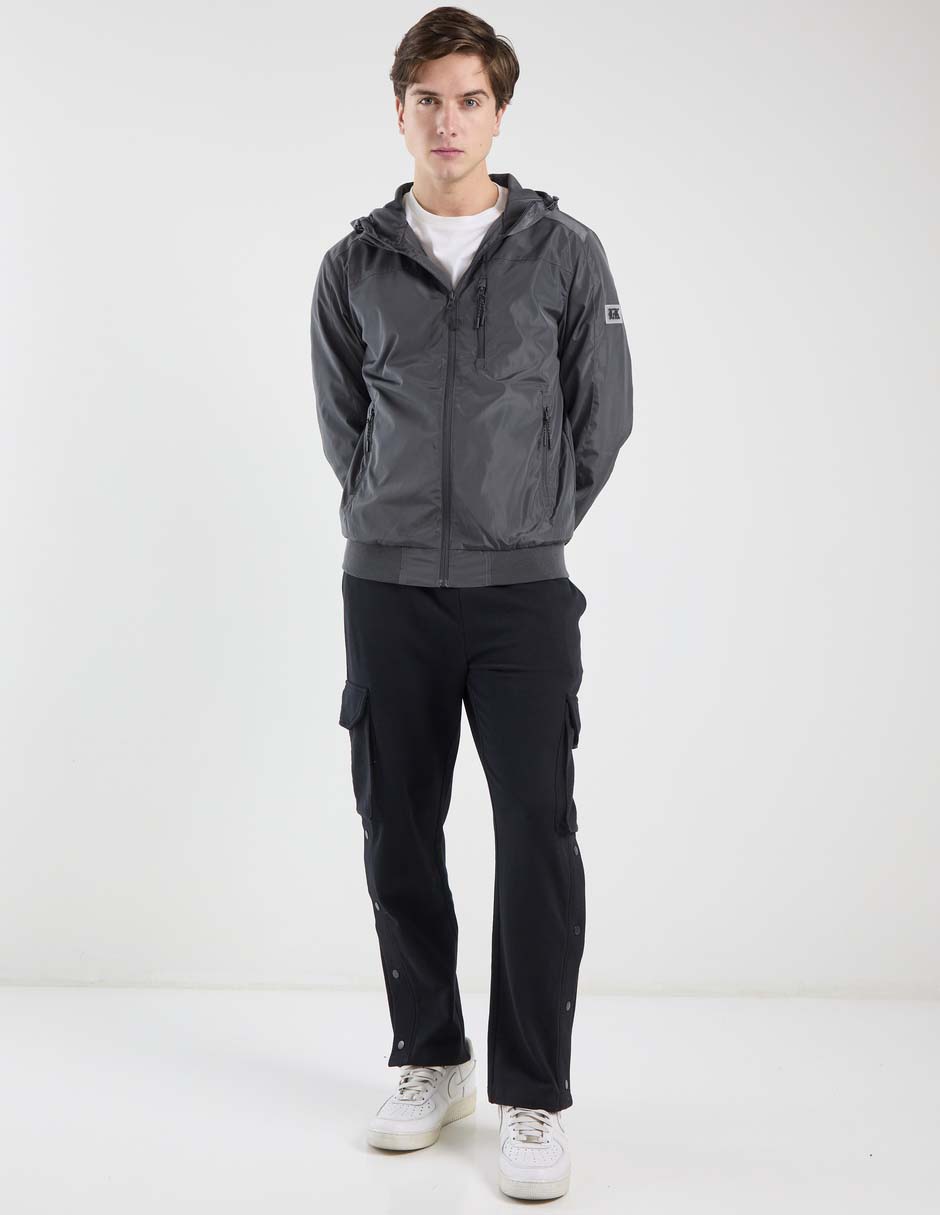Chamarra casual non stop con capucha para hombre