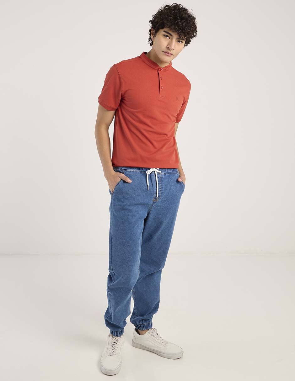 Jeans jogger straight Non Stop lavado medio para hombre