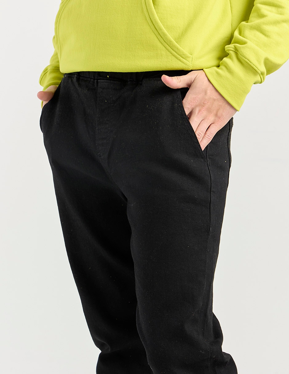 Jeans jogger straight lavado medio para hombre 4
