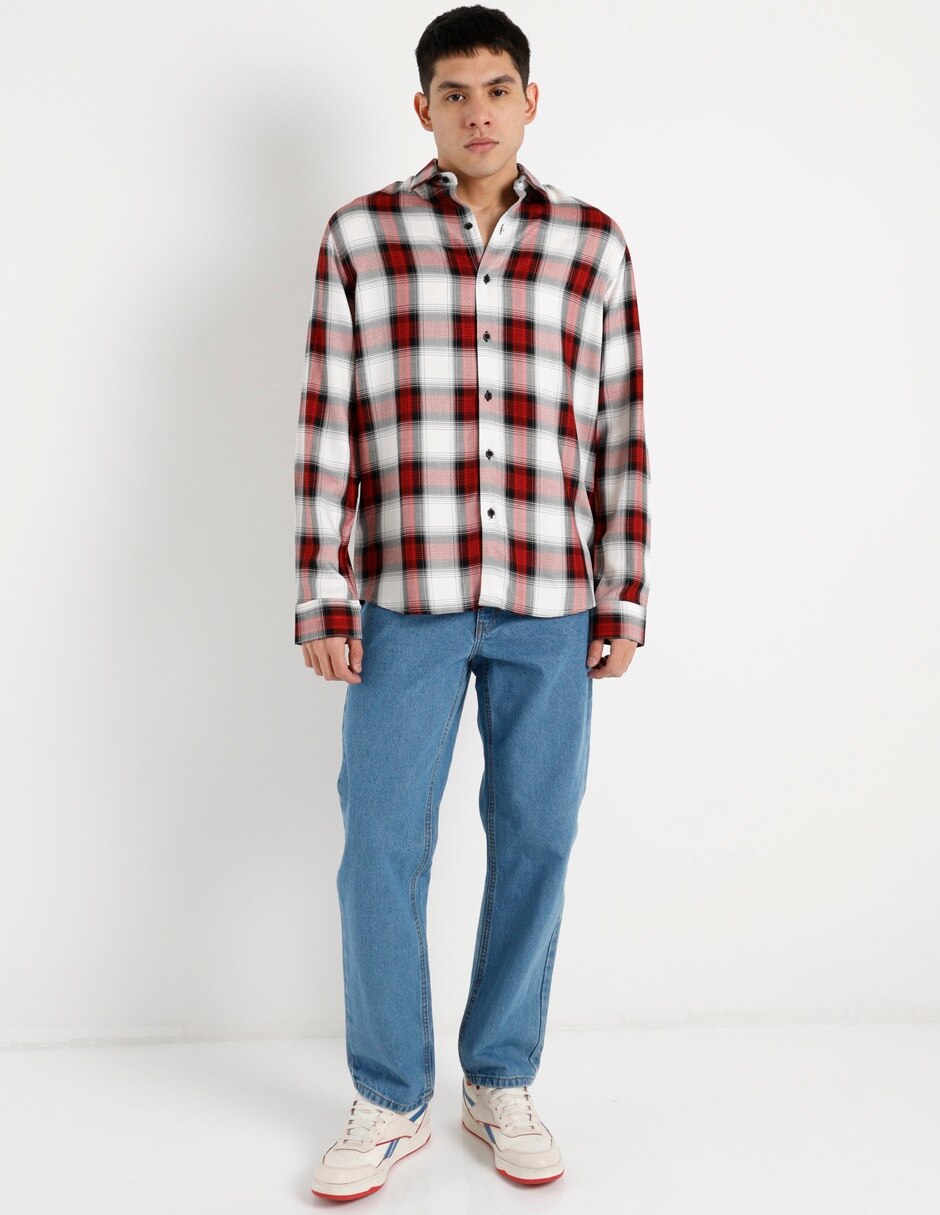 Jeans straight lavado claro para hombre 3