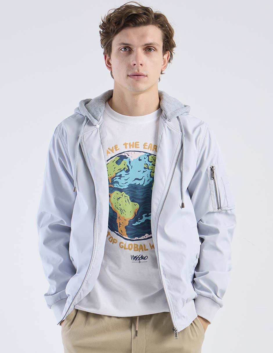 Chamarra casual con bolsillos para hombre 2