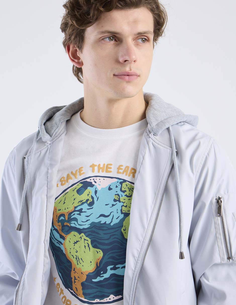 Chamarra casual con bolsillos para hombre 4
