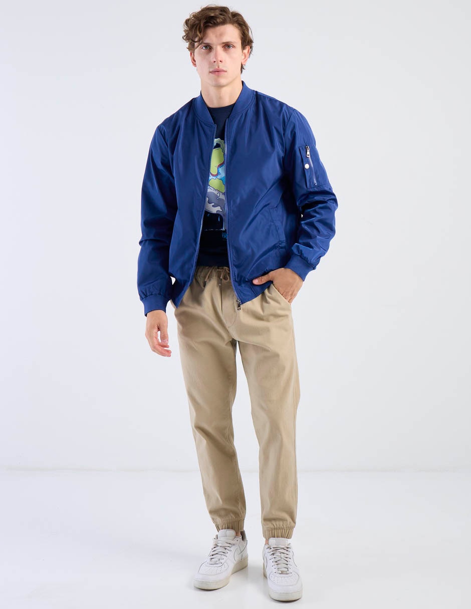 Chamarra bomber con bolsillos para hombre 3