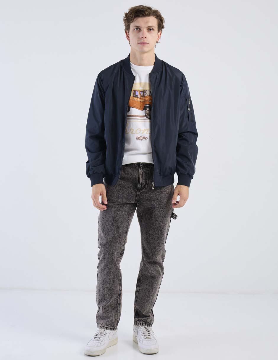 Chamarra bomber con bolsillos para hombre 3