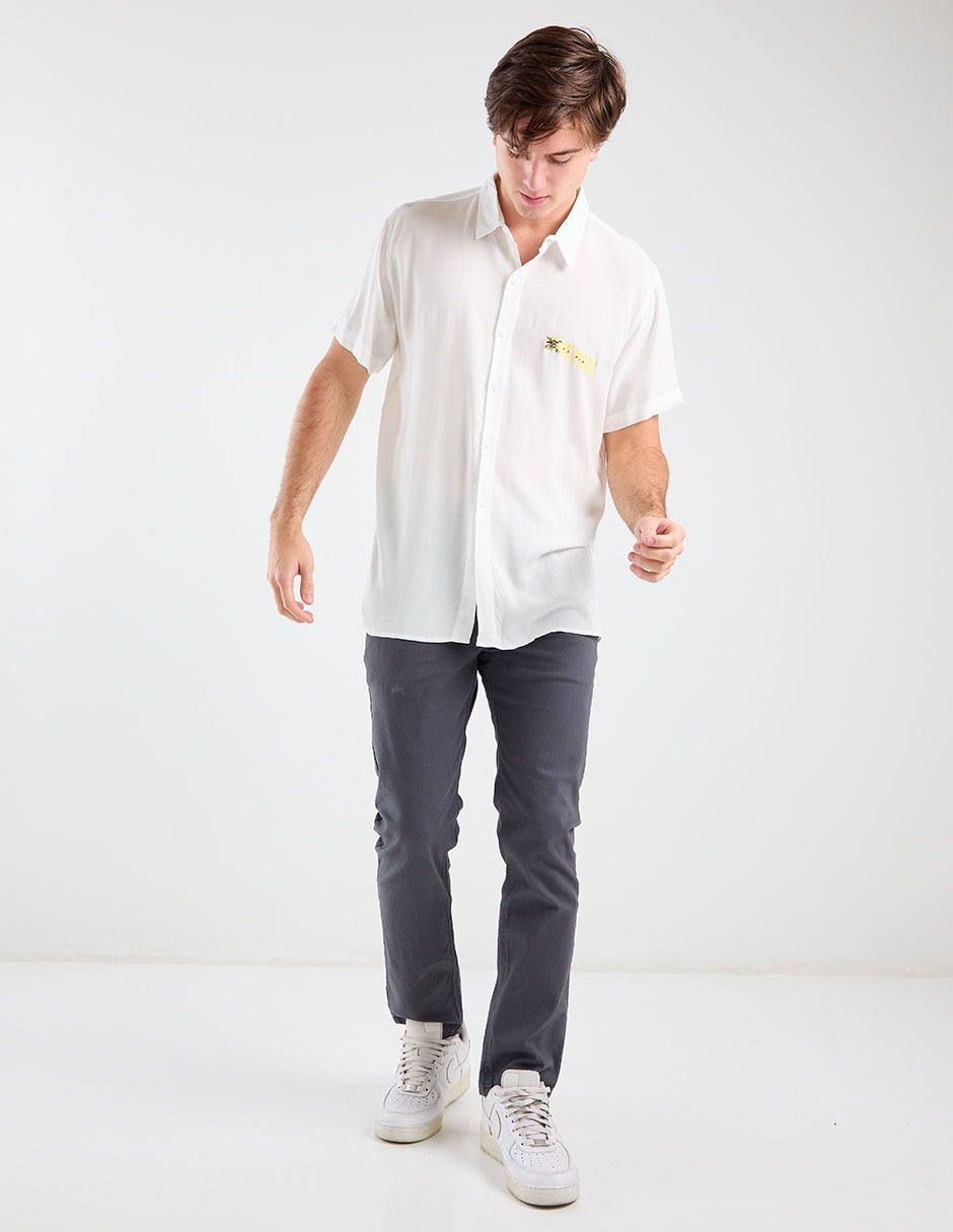 Camisa casual panaderia manga corta para hombre