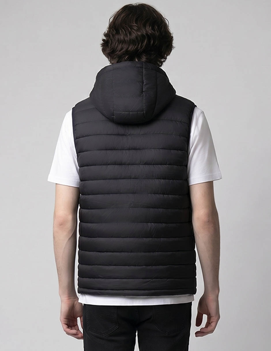 Chaleco non stop con capucha para hombre