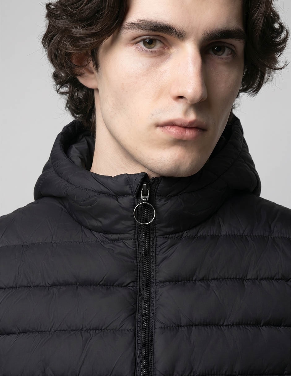 Chaleco non stop con capucha para hombre