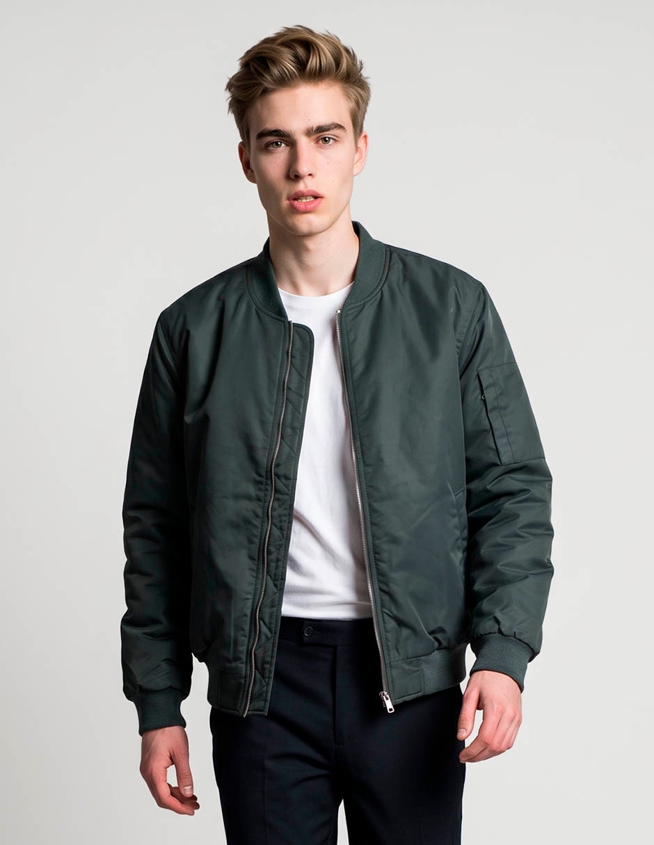 Chamarra casual con bolsillos para hombre