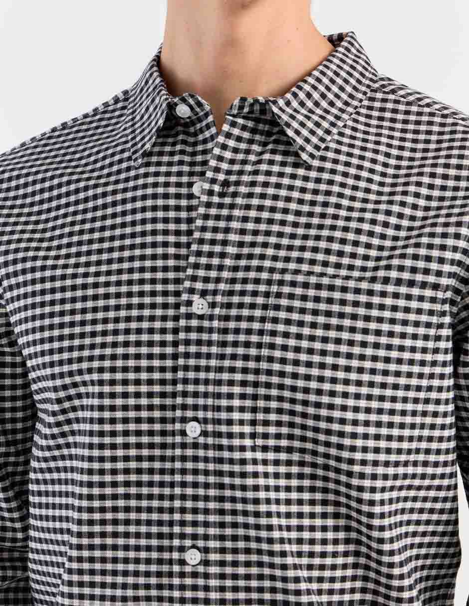 Camisa casual de algodón manga larga para hombre 2