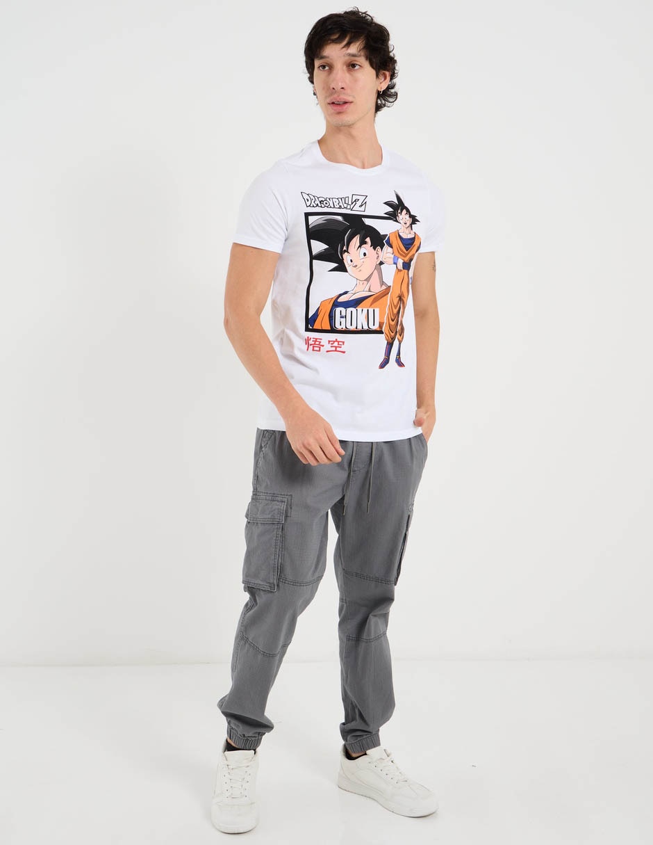 Playera Dragon Ball Goku cuello redondo para hombre