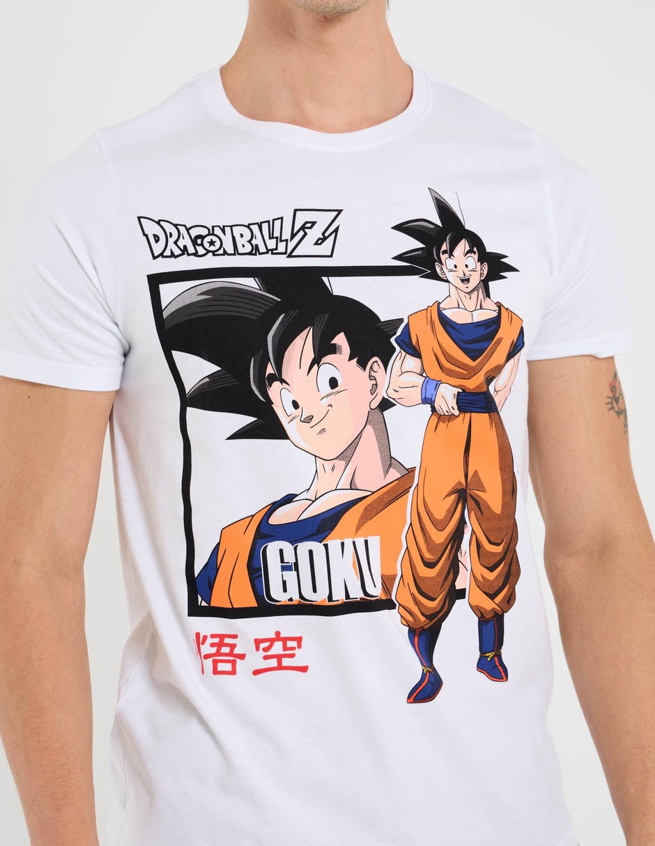 Playera Dragon Ball Goku cuello redondo para hombre